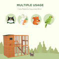 Load image into Gallery viewer, Large Catio Outdoor Cat Enclosure Weatherproof Cat House with Cat Condo, Indoor Wooden Cat Cage Pet Kennel, 77"L x 38"W x 69"H, Orange
