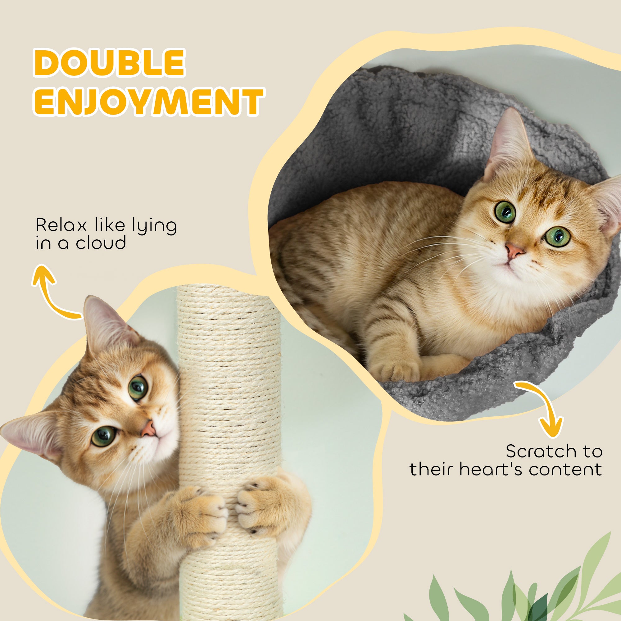 Floor to Ceiling Cat Tree, 5-Tier Cat Tower Adjustable Height 87"-94.5" with Sisal Scratching Post, Condo, Hammock, Ramp, Perches, Climbing Activity Center for Indoor Kitten