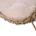 Load image into Gallery viewer, Wicker Cat House, Rattan Elevated Cat Bed with Three Tripod Legs, Ball-Shaped Cat Basket with Cushion - Natural Wood Finish
