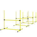 Load image into Gallery viewer, Dog Agility Equipment Training Height Adjustable Jumps Hurdle 4 Pieces with Carrying Bag for Outdoor, Yellow
