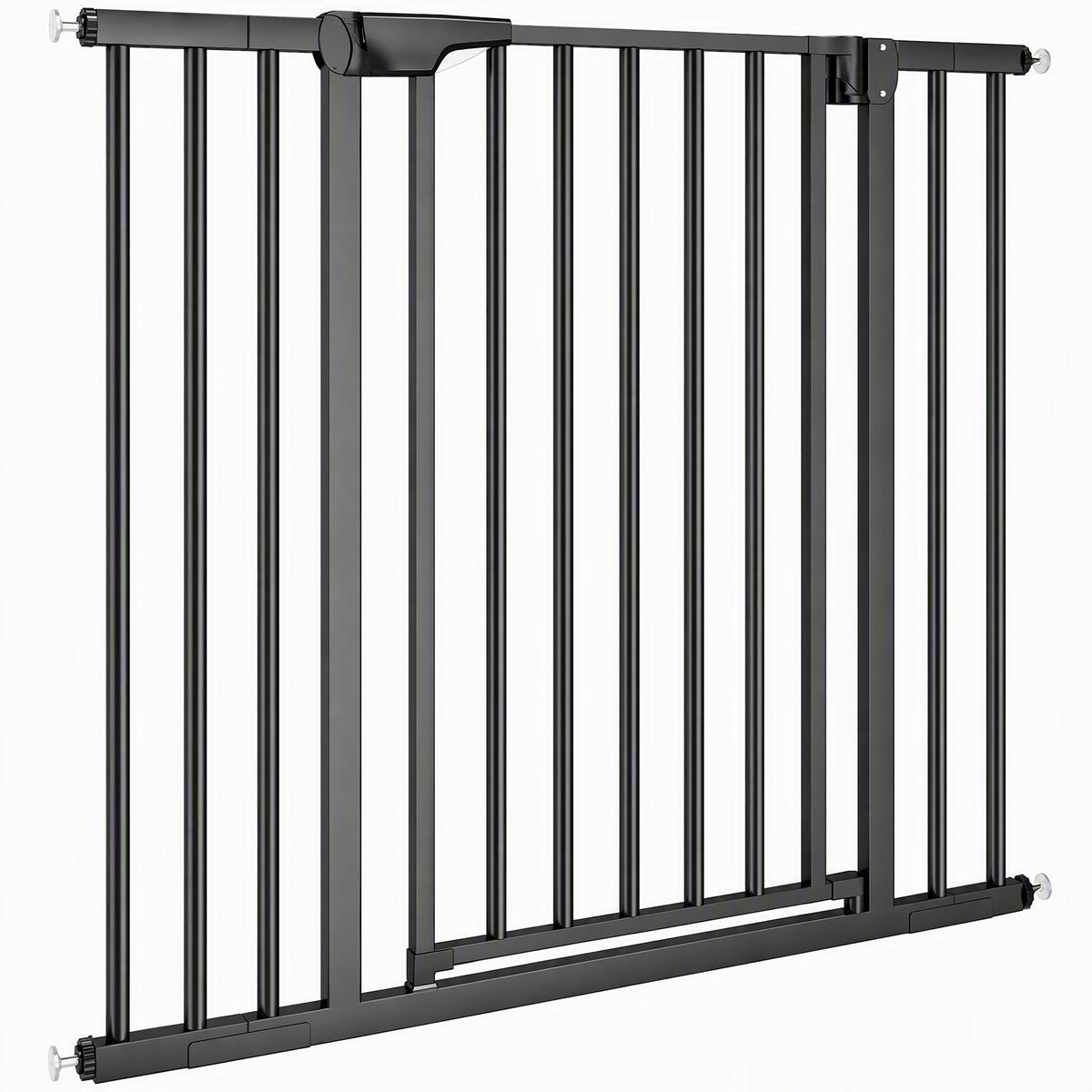 Baby Gate, 30"-32", 33"-35", 35"-37", 38"-40"W Pet Gate with Auto-Close, Two-Way Open, Pressure Mounted for Stair, Doorways and Hallways, 36"H, Black