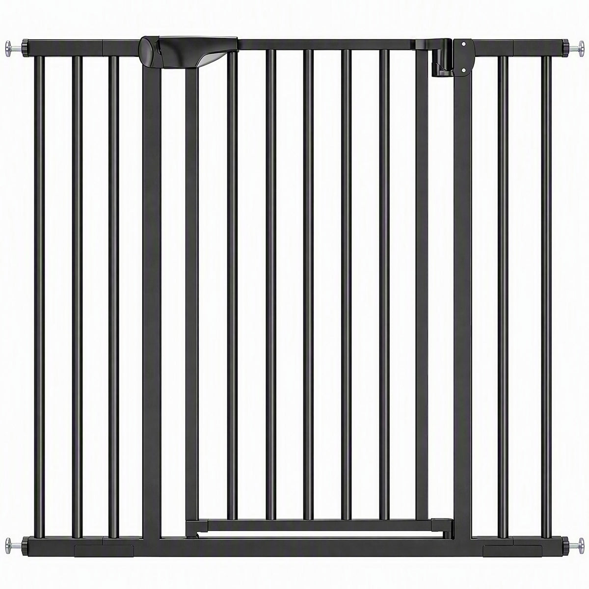 Baby Gate, 30"-32", 33"-35", 35"-37", 38"-40"W Pet Gate with Auto-Close, Two-Way Open, Pressure Mounted for Stair, Doorways and Hallways, 36"H, Black