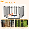 Load image into Gallery viewer, Heavy Duty Dog Playpen, Steel Dog Pen with Door, Pet Exercise Fence, Outdoor Indoor DIY Design for Small and Medium Dogs, 31.5" Height, 6 Panels
