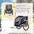 Load image into Gallery viewer, Steel Dog Bike Trailer Pet Cart Carrier for Bicycle Kit Water Resistant with Hitch Coupler Travel Grey and Black
