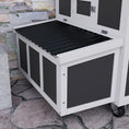 Load image into Gallery viewer, Wooden Chicken Coop, Chicken Tractor for 6 Chickens, Outdoor Poultry Cage Rabbit Hutch Duck Coop Hen House with Nesting Box, Tray, Windows, Dark Gray
