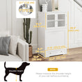 Load image into Gallery viewer, Dog Feeding Station with 2 Storage Cabinets, Dog Food Storage Cabinet with 2 Raised Dog Bowls, Side Hooks, Anti-tip Kit for Water and Feeding Supplies, White
