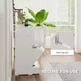 Load image into Gallery viewer, PawHut Dog Feeding Station with 2 Storage Cabinets, Pet Feeding Station with 2 Elevated Dog Bowls, Side Hooks, Anti-tip Kit, Hidden Pet Feeder Station for Feeding & Watering, White
