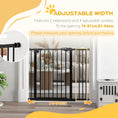 Load image into Gallery viewer, Dog Gate Stair Gate Pressure Fit Pets Barrier Auto Close for Doorway Hallway, 74-94cm Wide Adjustable, Black
