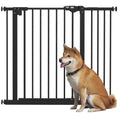 Load image into Gallery viewer, Dog Gate Stair Gate Pressure Fit Pets Barrier Auto Close for Doorway Hallway, 74-94cm Wide Adjustable, Black
