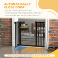 Load image into Gallery viewer, Dog Gate Stair Gate Pressure Fit Pets Barrier Auto Close for Doorway Hallway, 74-94cm Wide Adjustable, Black
