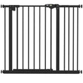 Load image into Gallery viewer, Dog Gate Stair Gate Pressure Fit Pets Barrier Auto Close for Doorway Hallway, 74-94cm Wide Adjustable, Black
