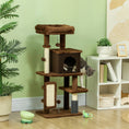 Charger l'image dans la visionneuse de la galerie, Cat Tree for Large Cat Adults, 41 Inch Cat Tower for Indoor Cats w/ Scratching Posts, Cat Bed, Condo, Grooming Brush, Jumping Platforms, Toy Balls, Anti-tip Kit, Brown
