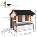 Load image into Gallery viewer, 47" Chicken Coop Wooden Chicken House Rabbit Hutch Raised Poultry Cage Portable Hen Pen Backyard with Nesting Box and Handles
