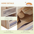 Load image into Gallery viewer, Wooden Hamster Cage Mouse Mice Rodent Small Animals Hutch Exercise Play House 60 x 35 x 42cm, Natural Wood Finish

