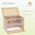 Load image into Gallery viewer, Wooden Hamster Cage Mouse Mice Rodent Small Animals Hutch Exercise Play House 60 x 35 x 42cm, Natural Wood Finish
