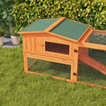 Load image into Gallery viewer, 61'' L 2-Story Rabbit Hutch Bunny Cage Small Animal House with Pull Out Tray, Detachable Run, Ramp, for Indoor Outdoor, Orange
