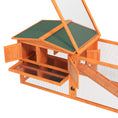 Load image into Gallery viewer, 61'' L 2-Story Rabbit Hutch Bunny Cage Small Animal House with Pull Out Tray, Detachable Run, Ramp, for Indoor Outdoor, Orange
