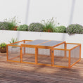 Load image into Gallery viewer, Rabbit Run Wooden Rabbit Hutch Cage 6ft with Wire Mesh, Openable Roof, Play Space for Outdoor, 181 x 100 x 48 cm, Natural Wood Finish
