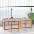 Load image into Gallery viewer, Rabbit Run Wooden Rabbit Hutch Cage 6ft with Wire Mesh, Openable Roof, Play Space for Outdoor, 181 x 100 x 48 cm, Natural Wood Finish

