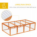 Load image into Gallery viewer, Rabbit Run Wooden Rabbit Hutch Cage 6ft with Wire Mesh, Openable Roof, Play Space for Outdoor, 181 x 100 x 48 cm, Natural Wood Finish
