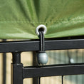 Load image into Gallery viewer, Outdoor Dog Kennel, Run, Large Wire Steel Fence, Lockable Pet Playpen Enclosure, with Water-, UV-Resistant Canopy Top, Door, Rotating Bowl Holders, 8ft x 4ft x 6ft, Green
