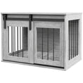 Load image into Gallery viewer, Dog Crate Furniture, Dog House Furniture Style for Medium Breeds, Pet Kennel with Removable Cushion for Indoor Use, 80 x 54 x 57cm, Grey
