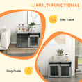 Load image into Gallery viewer, Dog Crate Furniture, Dog House Furniture Style for Medium Breeds, Pet Kennel with Removable Cushion for Indoor Use, 80 x 54 x 57cm, Grey
