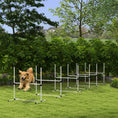 Load image into Gallery viewer, Large Size Dog Agility Training Equipment 6KG Net Wight, 6 PCS Adjustable Height Jump Bars, Obstacle Course Starter Kit for Large Medium Small Dog Puppy, White
