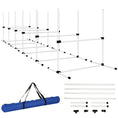 Load image into Gallery viewer, Large Size Dog Agility Training Equipment 6KG Net Wight, 6 PCS Adjustable Height Jump Bars, Obstacle Course Starter Kit for Large Medium Small Dog Puppy, White
