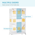 Load image into Gallery viewer, 71" Bird Cage, 3 Tier Large Parrot Cage with Wheels, Perches, Ramp, Storage Shelf, Toys for Canaries, Finches, Cockatiels, Parakeets, White
