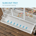 Load image into Gallery viewer, Large Bird Cage Budgie Cage 3 Tier Aviary with Stand Wheels, Toys, Ladders, Shelf for Canaries, Finches, Cockatiels, Parakeets - White
