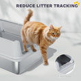 Charger l'image dans la visionneuse de la galerie, Stainless Steel Cat Litter Box, XL Kitty Litter Box for Big and Multiple Cats with High Wall Side, Scoop, Anti-Leakage, Easy Cleaning & Odor Free
