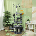 Load image into Gallery viewer, 71" Tall Cat Tree, Multi-Level Cat Tower for Indoor, Corner DIY Design with Scratching Posts, Sisal Pad, Condo, Bed, Hammock, Platforms, Balls, Activity Center, Dark Grey
