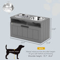 Load image into Gallery viewer, Elevated Dog Bowls, Raised Dogs Bowl Stand with 2 Stainless Steel Bowls, 25L Storage Drawer and Slow Feeder Mat, Dog Feeding Station for Large and Extra Large Dogs, Gray
