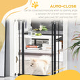 Load image into Gallery viewer, Pressure Fit Dog Stair Gate No Drilling Safety Gate Auto Close for Doorways, Hallways, 74-80cm Adjustable, 94cm Tall, Black
