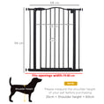 Load image into Gallery viewer, Pressure Fit Dog Stair Gate No Drilling Safety Gate Auto Close for Doorways, Hallways, 74-80cm Adjustable, 94cm Tall, Black
