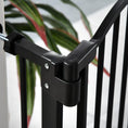 Load image into Gallery viewer, Pressure Fit Dog Stair Gate No Drilling Safety Gate Auto Close for Doorways, Hallways, 74-80cm Adjustable, 94cm Tall, Black
