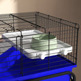 Load image into Gallery viewer, PawHut Two- Story Small Animal Cage Removable from Stand, Guinea Pig Cage, Hedgehog Cage, Chinchilla Cage, Ferret, with Shelf & Wheels, Pet Habitat, 33" x 18.5" x 35" , Blue
