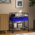 Load image into Gallery viewer, PawHut Two- Story Small Animal Cage Removable from Stand, Guinea Pig Cage, Hedgehog Cage, Chinchilla Cage, Ferret, with Shelf & Wheels, Pet Habitat, 33" x 18.5" x 35" , Blue
