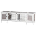 Load image into Gallery viewer, PawHut Rabbit Hutch, Bunny Cage, Guinea Pig House with Pull-Out Tray, and Divided Board for Indoor, White
