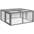 Load image into Gallery viewer, Rabbit Hutch, Folding Portable Wooden Bunny Cage with Openable Top, for 2-3 Rabbits, Small Animals, Guinea Pig Cage Small Chicken Coop for Outdoor, Garden - Gray
