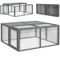Load image into Gallery viewer, Rabbit Hutch, Folding Portable Wooden Bunny Cage with Openable Top, for 2-3 Rabbits, Small Animals, Guinea Pig Cage Small Chicken Coop for Outdoor, Garden - Gray
