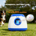 Load image into Gallery viewer, Automatic Dog Ball Launcher, Rechargeable Dog Ball Thrower with Remote Control, 3 Adjustable Distance (39ft/59ft/78ft), 6 ETPU Tennis Fetch Toys 2.5", for Medium Large Breeds, Blue
