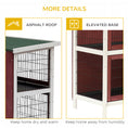 Load image into Gallery viewer, Rabbit Hutch Outdoor 2-Tier Guinea Pig Cage Bunny House Cage with No-Leak Trays for Indoor and Outdoor 136 x 50 x 93cm
