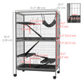 Load image into Gallery viewer, 5-Tier Rolling Small Animal Cage, Deluxe Guinea Pig Cage, Ferret Cage for Mink Chinchilla Kitten Rabbit, Small Pet Play House with Hammock Platform, Ramp, Tray, Grey
