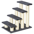 Load image into Gallery viewer, Dog Steps for Bed 4 Step Pet Stairs for Dog Cat ladder Scratch Post Grey
