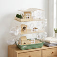 Charger l'image dans la visionneuse de la galerie, Large Hamster Cage, 3 Tiers Acrylic Hamster Habitat with Water Bottles, Dishes, Running Wheel and External Bathrooms for Pet Mice, Dwarf Hamster, 13.4" L x 9.8" W x 20.5" H
