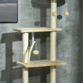 Load image into Gallery viewer, Floor to Ceiling Cat Tree for Indoor Cats, 6-Tier Play Tower Climbing Activity Center with Scratching Post, Platforms, Bed, Hammock, Adjustable Height 230-250cm, Beige
