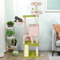 Load image into Gallery viewer, 62" Flower Cat Tree, Multi-Level Large Cat Tower with 2 Condos, 2 Beds, Hammock, Sisal Scratching Posts & Pad, Plush Perch, Platforms, for Indoor Kittens, Pink
