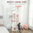 Load image into Gallery viewer, Cat Tree for Indoor Large Adult Cats, 65 Inch Kitty Tower Multi-Level with 2 Doors Condos, Plush Top Perch, Hammock, Sisal Scratching Posts, 4 Pompoms, Ramp, White
